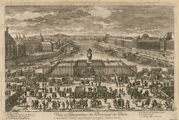 View of the Pont Neuf in Paris, Second Half of the 17th cen.. Creator: Pérelle, Adam (1638-1695).