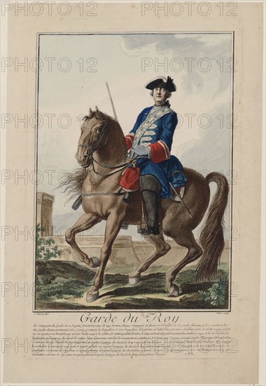 Garde du roi (King's Bodyguard), 1756. Creator: De Fehrt, Antoine Jean (1723-1774).