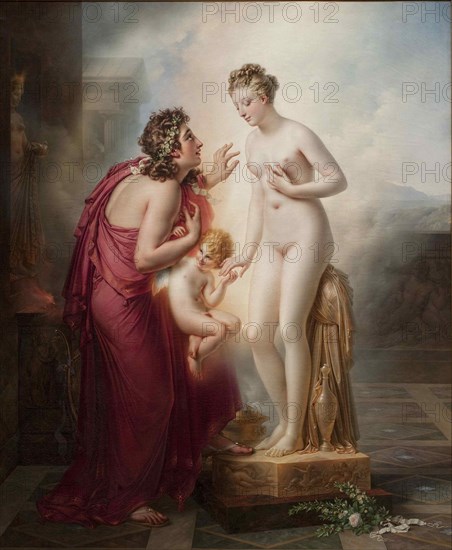 Pygmalion and Galatea, before 1819. Creator: Girodet de Roucy Trioson, Anne Louis (1767-1824).