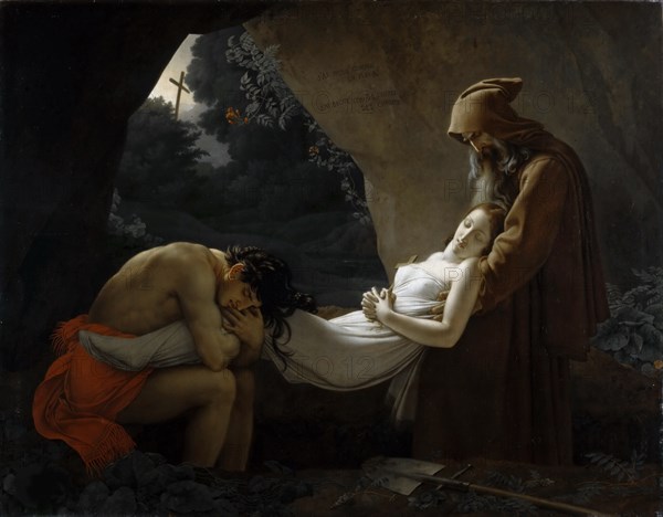 The Entombment of Atala, 1808. Creator: Girodet de Roucy Trioson, Anne Louis (1767-1824).