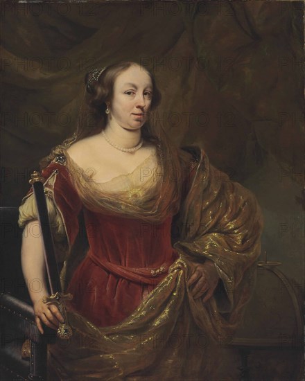 Portrait of Marie Louise Gonzaga (1611-1667), Queen of Poland. Creator: Bol, Ferdinand (1616-1680).