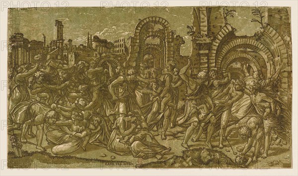 The Massacre of the Innocents (After Raphael), 1544. Creator: Monogrammist NDB (active c. 1520-1550).