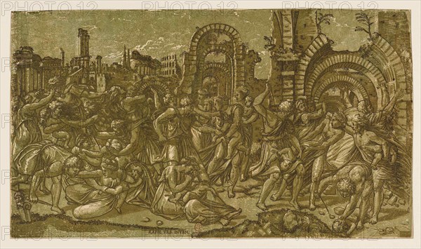 The Massacre of the Innocents (After Raphael), 1544. Creator: Monogrammist NDB (active c. 1520-1550).