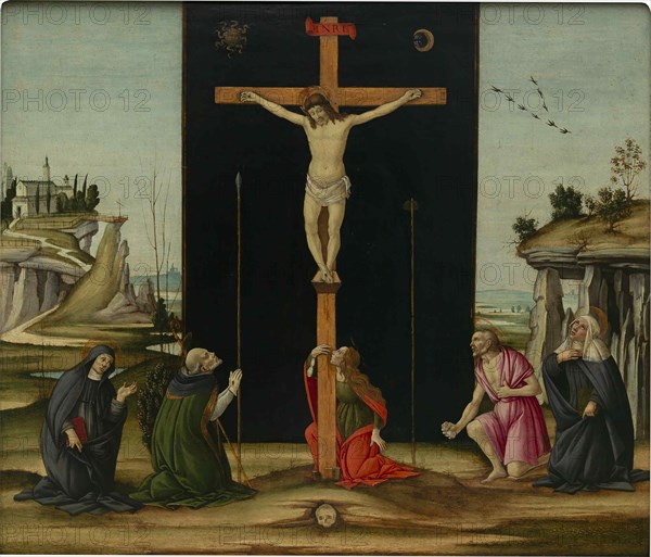 The Crucifixion with Saints, c. 1490. Creator: Botticelli, Sandro, (Workshop)  .