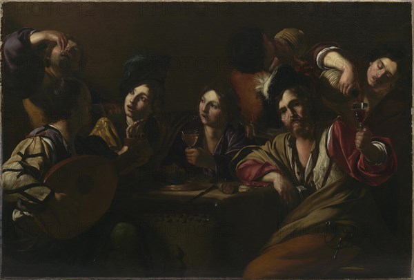 Tavern Scene, ca 1619. Creator: Manfredi, Bartolomeo (1587-1622).