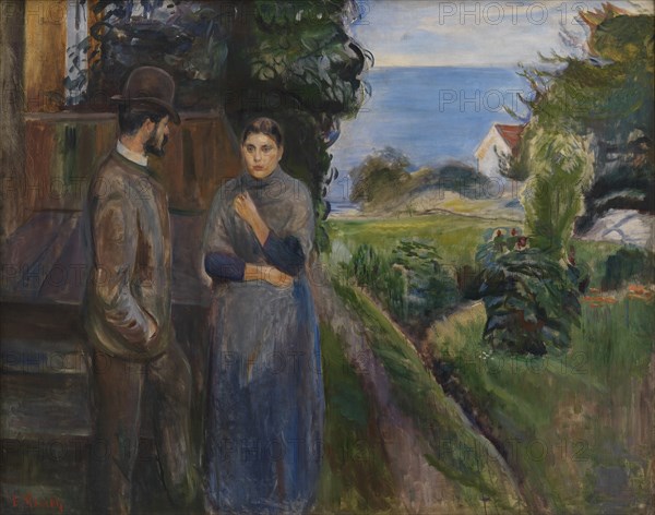 Evening Talk, 1889. Creator: Munch, Edvard (1863-1944).