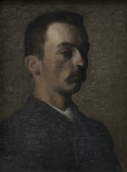 Self-Portrait, 1890. Creator: Hammershøi, Vilhelm (1864-1916).
