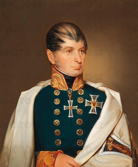 Archduke Maximilian Joseph of Austria-Este (1782-1863), as Grand Master of the Teutonic Order. Creator: Eybl, Franz (1806-1880).