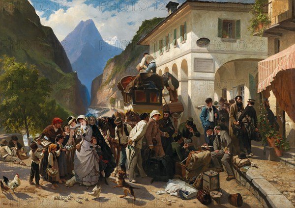 Customs at the Simplon, 1880. Creator: Giraud, Pierre François Eugène (1806-1881).