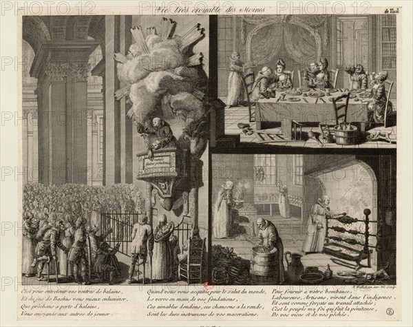 Vie très croyable des Moines, c. 1789. Creator: Walkcheim, Nicolas (active second Half of 18th cen.).