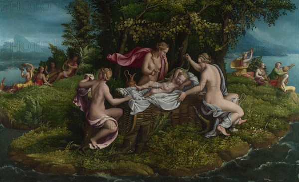 The Infancy of Jupiter , 1530s. Creator: Romano, Giulio, (Workshop)  .