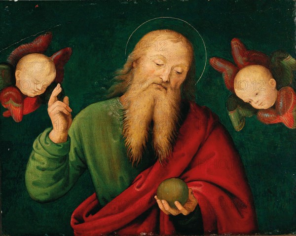 God the Father with angels, c. 1510. Creator: Giannicola di Paolo (c. 1478-1544).