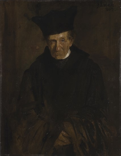 Portrait of Ignaz von Döllinger (1799-1890) , 1883. Creator: Lenbach, Franz, von (1836-1904).