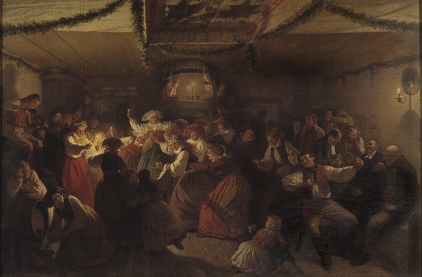 The Wedding in Vingåker, 1857. Creator: Wallander, Josef Wilhelm (1821-1888).