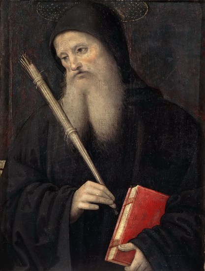 Saint Benedict (Predella of the San Pietro Polyptych), c. 1497. Creator: Perugino (ca. 1450-1523).