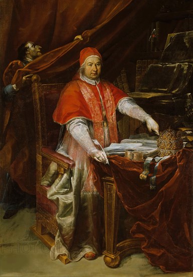 Portrait of the Pope Benedict XIV (1675-1758), 1740. Creator: Crespi, Giuseppe Maria (1665-1747).