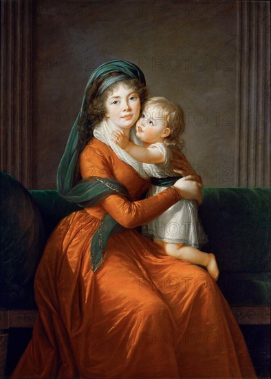 Portrait of Princess Alexandra Golitsyna with her son Pyotr, 1794. Creator: Vigée Le Brun, Louise Élisabeth (1755-1842).