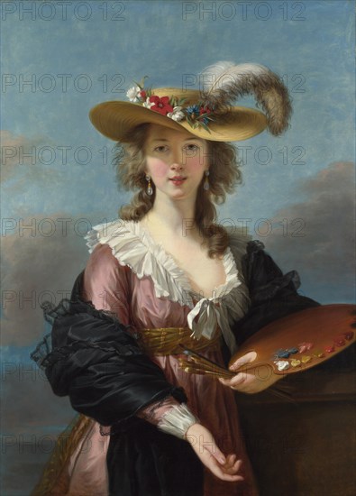 Self Portrait in a Straw Hat , 1782. Creator: Vigée Le Brun, Louise Élisabeth (1755-1842).