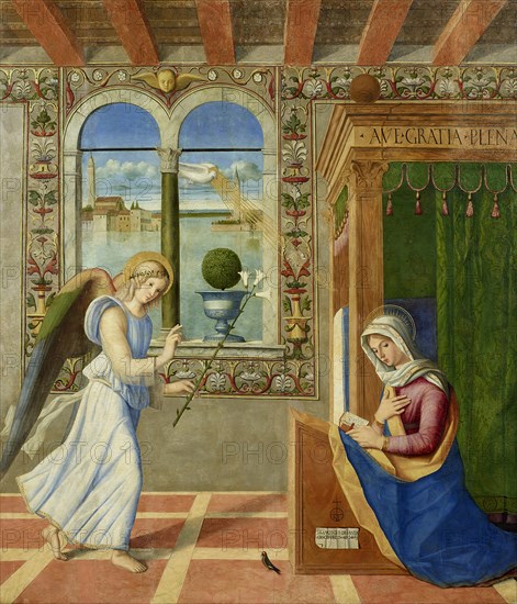 The Annunciation, 1504. Creator: Francesco di Simone da Santacroce (1470/75-1508).