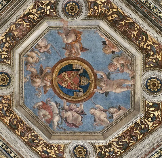 Ceiling. (Fresco in Stanza della Segnatura), ca 1510-1511. Creator: Raphael (Raffaello Sanzio da Urbino) (1483-1520).