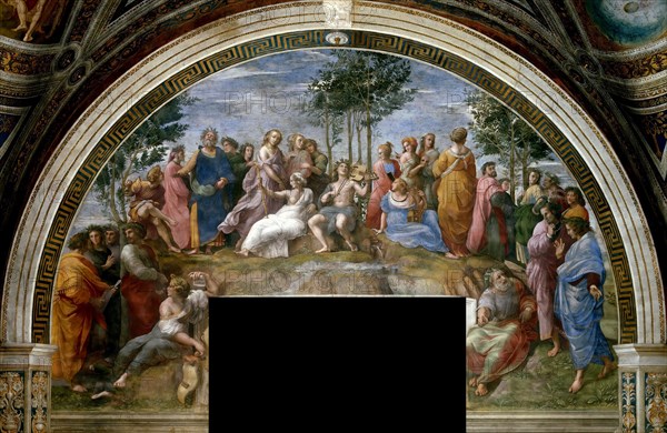 The Parnassus (Fresco in Stanza della Segnatura), ca 1510-1511. Creator: Raphael (Raffaello Sanzio da Urbino) (1483-1520).