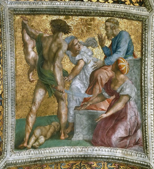 The Judgment of Solomon (Ceiling Fresco in Stanza della Segnatura), ca 1510-1511. Creator: Raphael (Raffaello Sanzio da Urbino) (1483-1520).