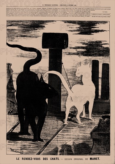 Le Rendez-vous des Chats, 1869. Creator: Manet, Édouard (1832-1883).