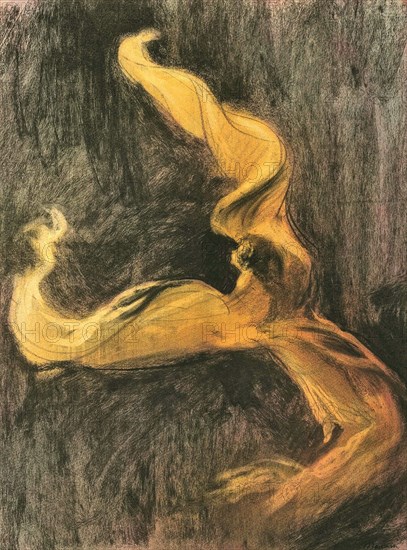 Loïe Fuller (Robe Jaune), c. 1895. Creator: Maurin, Charles (1856-1914).