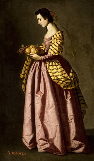 Saint Dorothy, c. 1640. Creator: Zurbarán, Francisco de, (School)  .