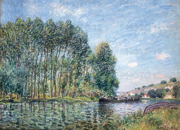 A Bend in the River Loing at Moret. Spring, 1886. Creator: Sisley, Alfred (1839-1899).