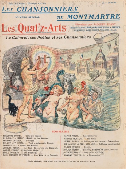 Cabaret des Quat'z'Arts, 1906. Creator: Willette, Adolphe (1857-1926).