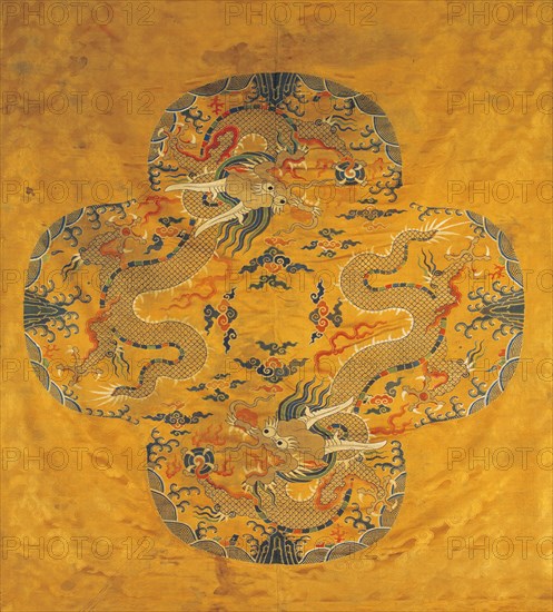 Dragon silk brocade fabric, End of 16th cen.. Creator: Anonymous master.