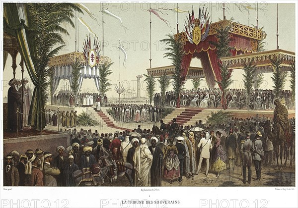 Canal de Suez. La Tribune des Souverains, 1869. Creator: Riou, Edouard (1833-1900).