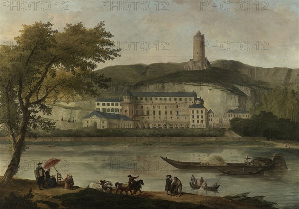 Vue du château de Madame d'Enville à La Roche-Guyon, ca 1773. Creator: Robert, Hubert (1733-1808).