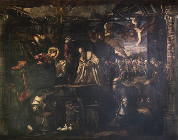 The Adoration of the Magi, 1582. Creator: Tintoretto, Jacopo (1518-1594).