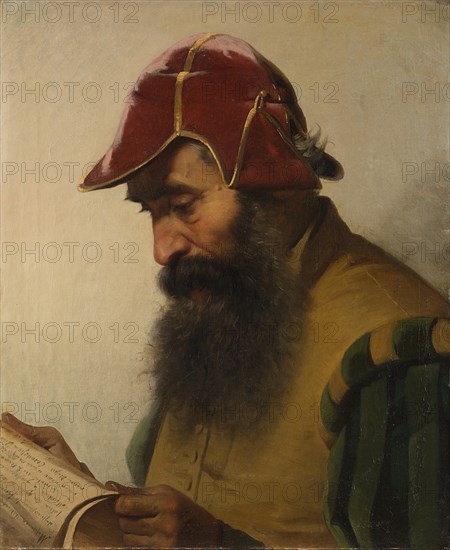 Benvenuto Cellini reading his manuscrit. Creator: Sala, Eliseo (1813-1879).