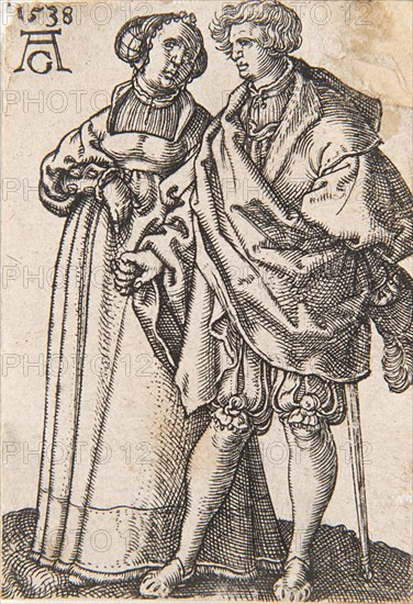 From the series "The Small Wedding Dancers" , 1538. Creator: Aldegrever, Heinrich (1502-1560).