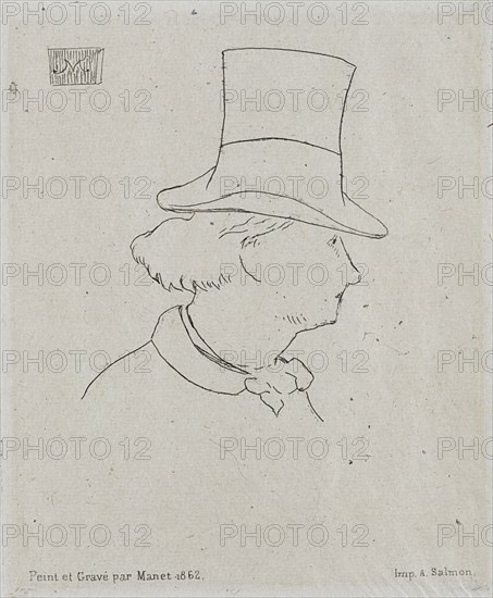 Portrait of Charles Baudelaire (1821-1867). Creator: Manet, Édouard (1832-1883).