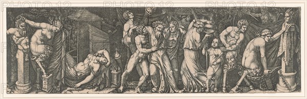 Bacchanalia, ca 1510-1511. Creator: Raimondi, Marcantonio (c. 1480-c. 1534).