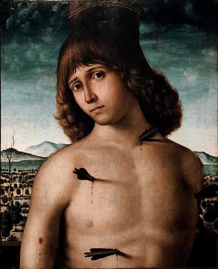 Saint Sebastian, c. 1490. Creator: Pietro de Saliba (active ca. 1497-1530).