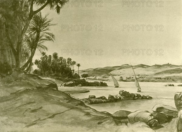 Feluccas on the River Nile, Egypt, 1898.  Creator: Christian Wilhelm Allers.