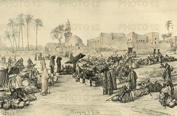 Marketplace, Asyut, Egypt, 1898.  Creator: Christian Wilhelm Allers.