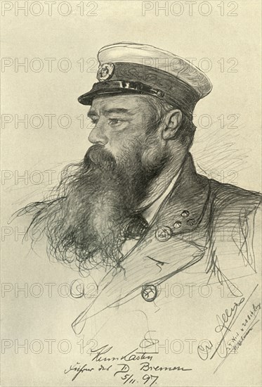 The captain of the 'Bremen', 1898. Creator: Christian Wilhelm Allers.