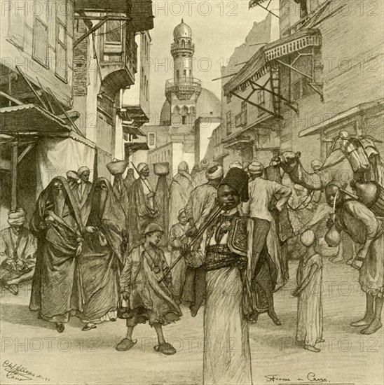 Street in Cairo, 1898. Creator: Christian Wilhelm Allers.