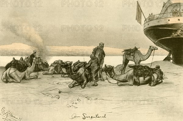 At the Suez Canal, 1898. Creator: Christian Wilhelm Allers.