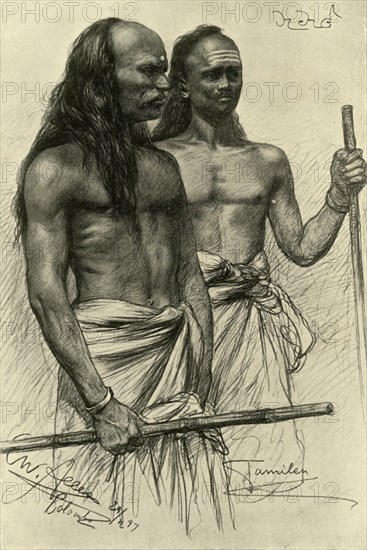 Tamil men, Colombo, Ceylon, 1898. Creator: Christian Wilhelm Allers.