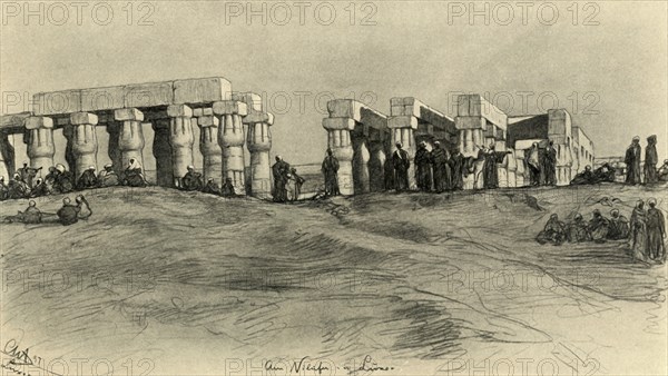 Temple ruins, Luxor, Egypt, 1898.  Creator: Christian Wilhelm Allers.