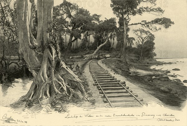 Railway, Weleri, Java, 1898.  Creator: Christian Wilhelm Allers.