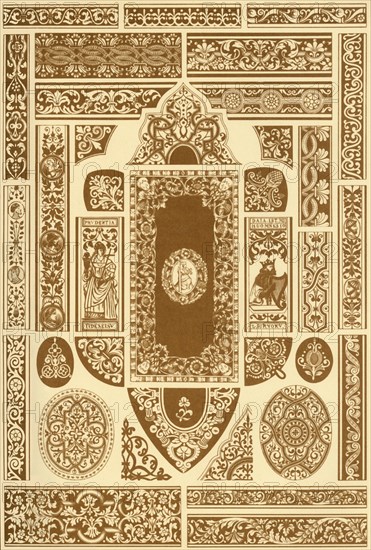German Renaissance ornaments from book covers, (1898). Creator: Unknown.