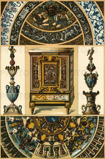 French Renaissance enamel on metal, pottery painting, metal mosaic, (1898). Creator: Unknown.